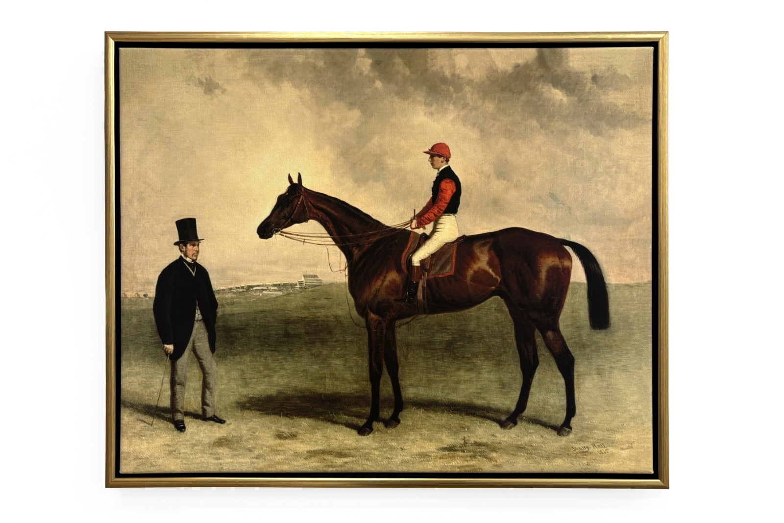 Gladiateur con Harry Grimshaw e il suo proprietario, Conte Frederic de Lagrange, 1865 - Harry Hall