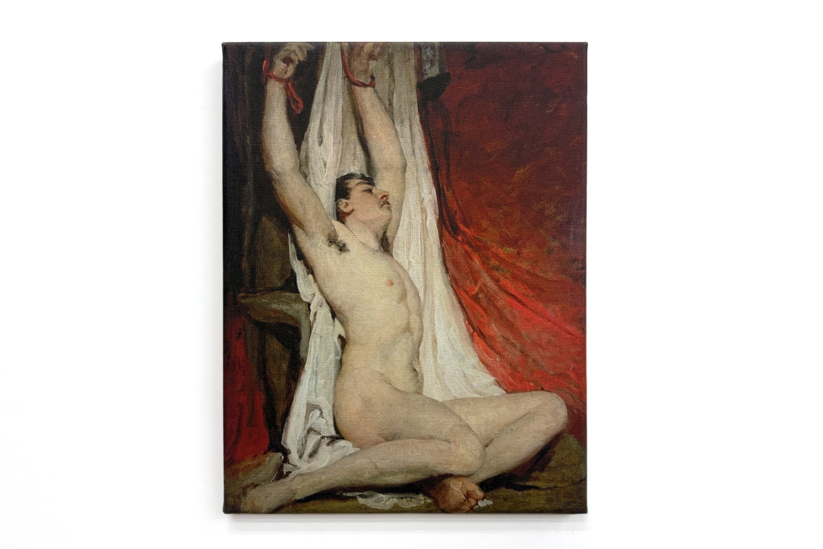 Nudo maschile con le braccia tese in alto - William Etty