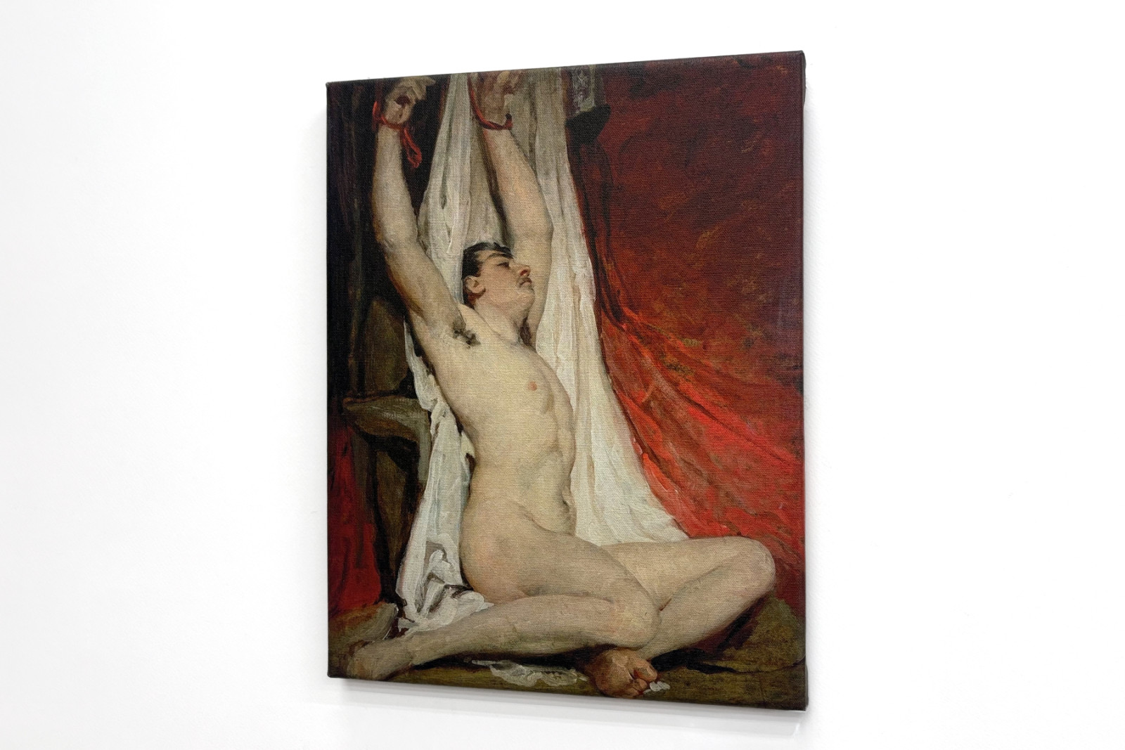 Nudo maschile con le braccia tese in alto - William Etty