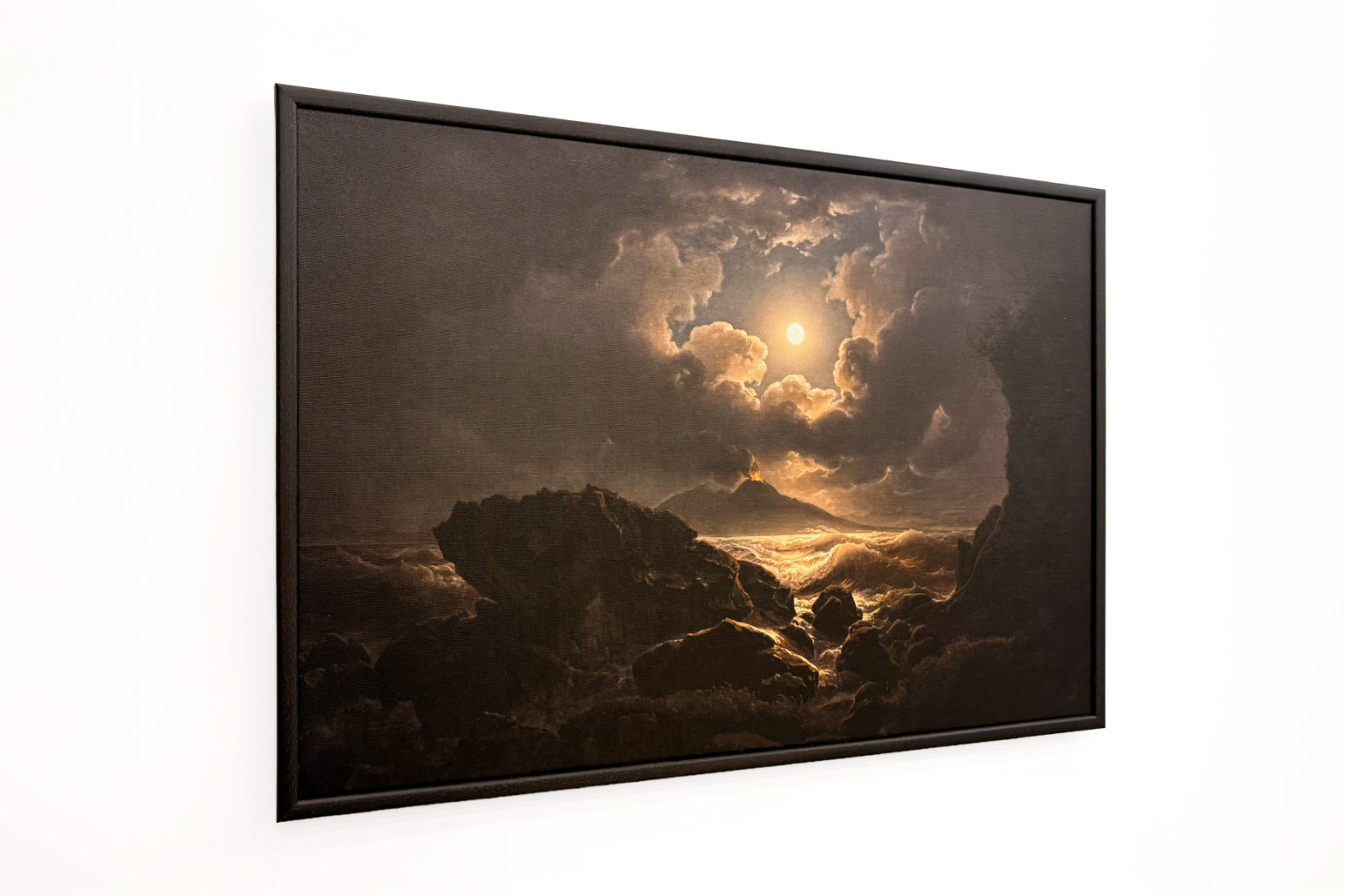 Burrasca nel Golfo di Napoli al chiaro di luna - Joseph Rebell