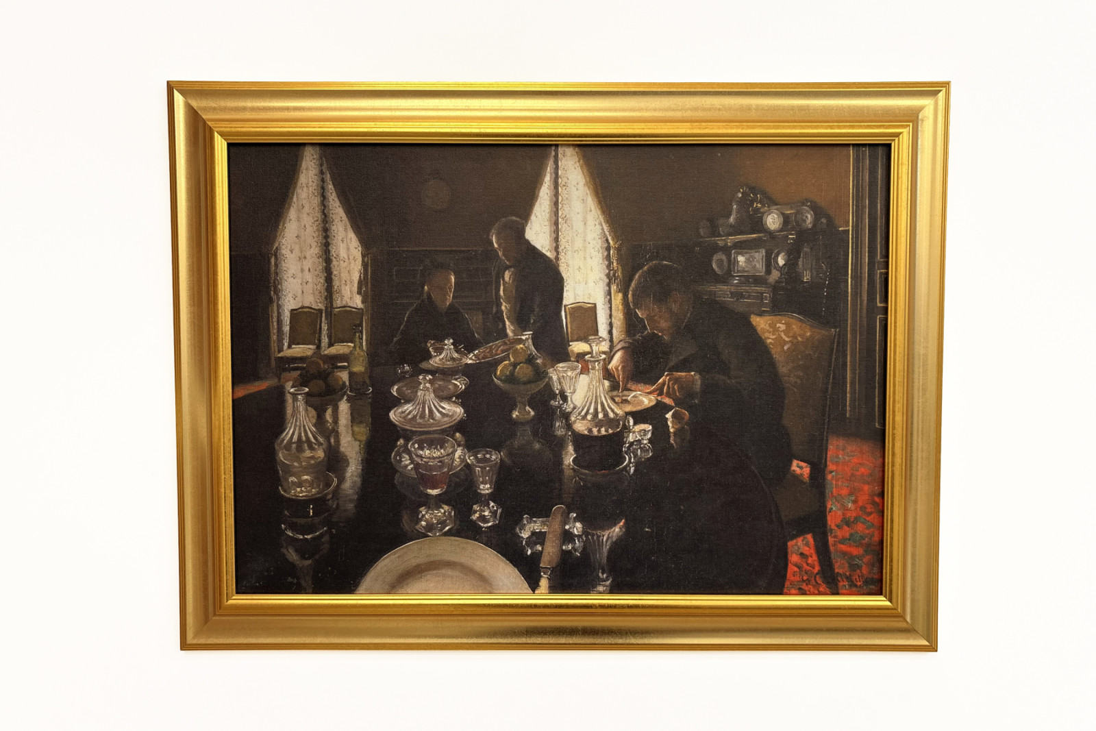 Diner - Cena in rue Miromesnil, la casa della famiglia Caillebotte (olio su tela) - Gustave Caillebotte
