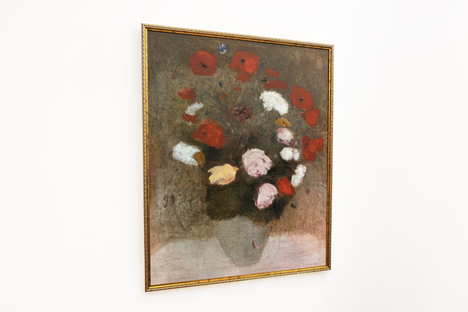 Bouquet con papaveri. Dipinto di Odilon Redon (1840-1916) - Odilon Redon