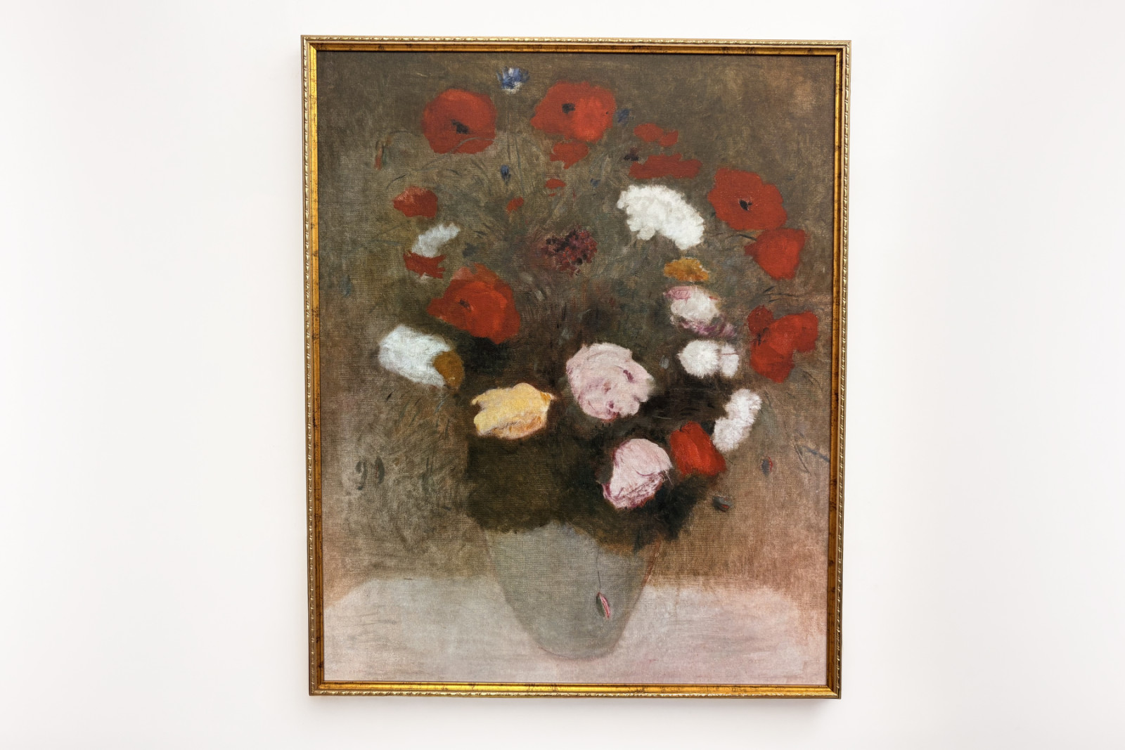 Bouquet con papaveri. Dipinto di Odilon Redon (1840-1916) - Odilon Redon