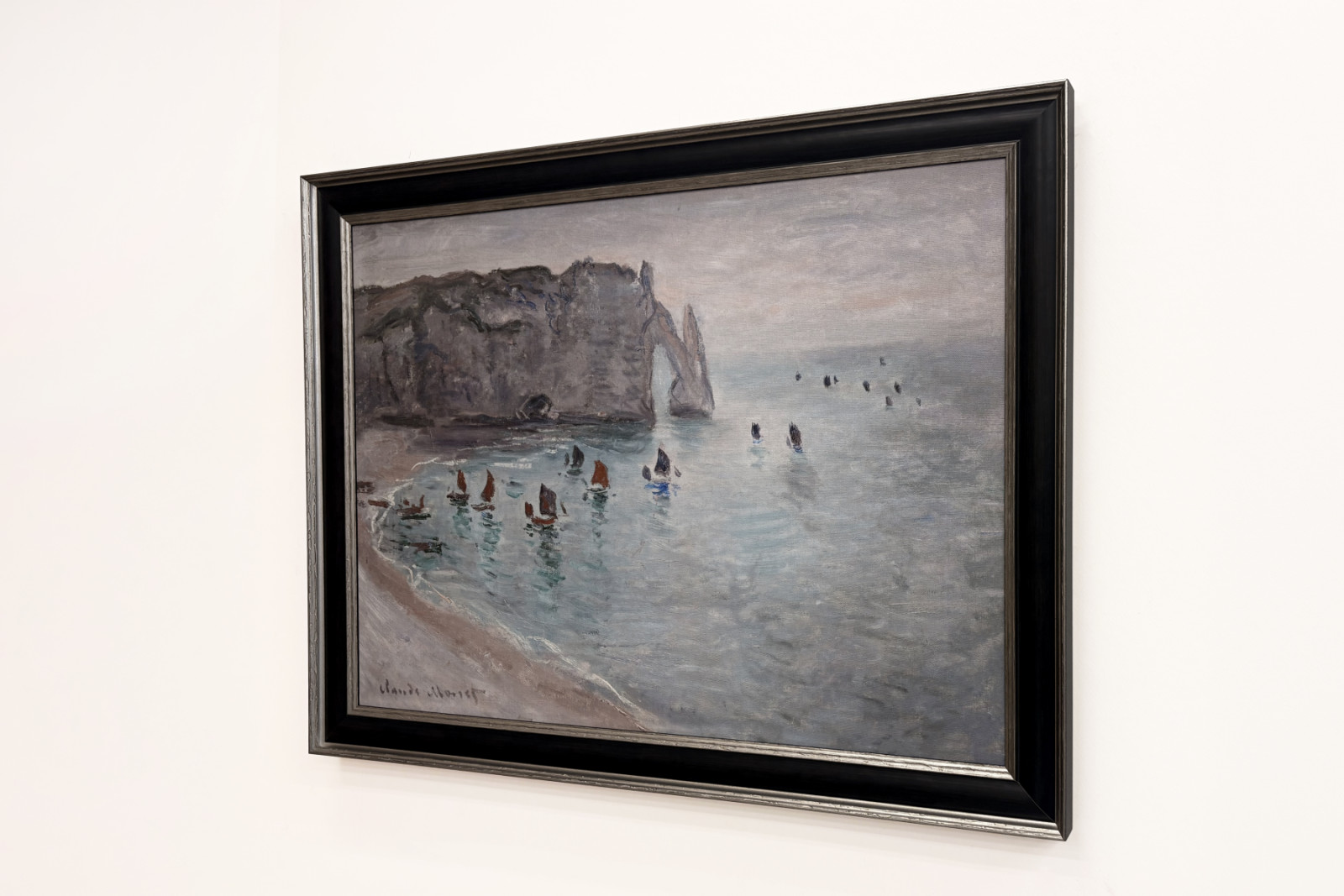 Etretat, Porta d'Aval: barche da pesca che escono dal porto - Claude Monet