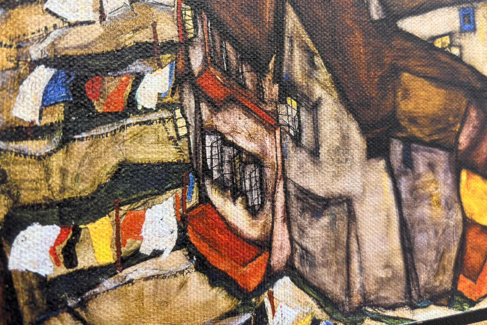 Mezzaluna di case, Krumau (oggi Český Krumlov, Cecoslovacchia) - Mezzaluna di case, Krumau (La piccola città V), di Egon Schiele (1890-1918) - Egon Schiele