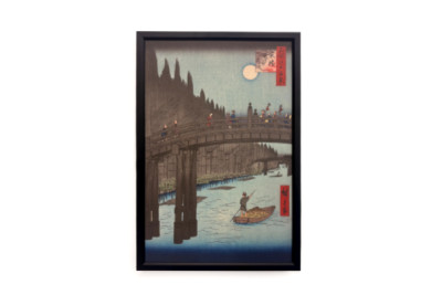 Mercato del bambù al ponte della capitale, 1857 - Ando Hiroshige