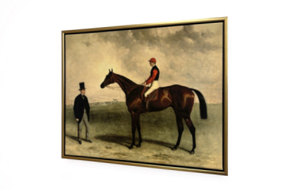 Gladiateur con Harry Grimshaw e il suo proprietario, Conte Frederic de Lagrange, 1865 - Harry Hall