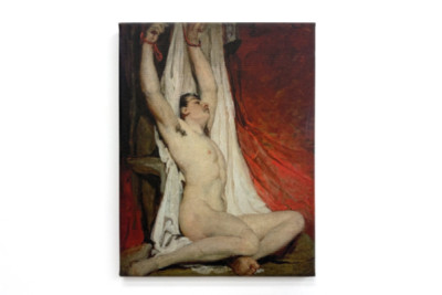 Nudo maschile con le braccia tese in alto - William Etty