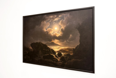 Burrasca nel Golfo di Napoli al chiaro di luna - Joseph Rebell