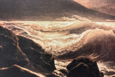 Burrasca nel Golfo di Napoli al chiaro di luna