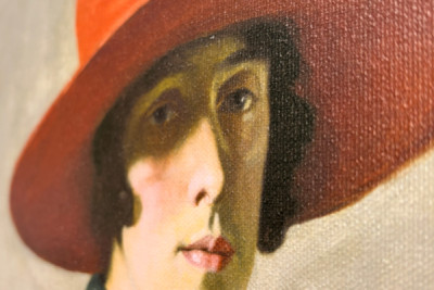 Signora con cappello rosso - William Strang