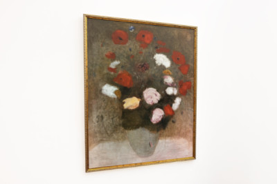 Bouquet con papaveri. Dipinto di Odilon Redon (1840-1916) - Odilon Redon