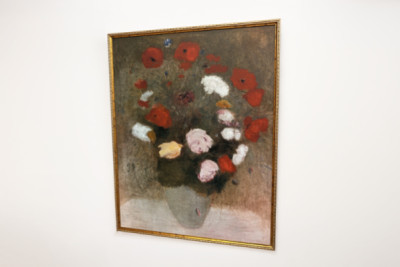 Bouquet con papaveri. Dipinto di Odilon Redon (1840-1916) - Odilon Redon