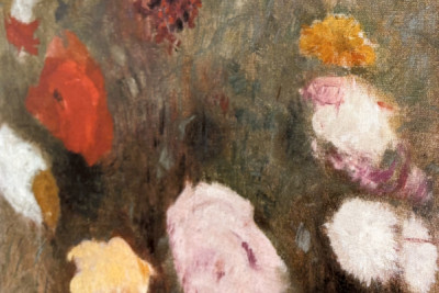 Bouquet con papaveri. Dipinto di Odilon Redon (1840-1916) - Odilon Redon