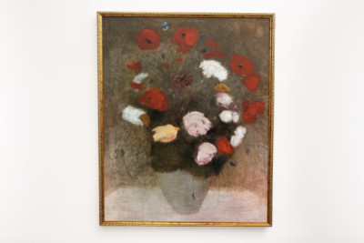 Bouquet con papaveri. Dipinto di Odilon Redon (1840-1916) - Odilon Redon