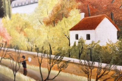 Paesaggio con contadino