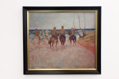 Cavaliere sulla spiaggia