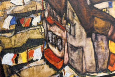 Mezzaluna di case, Krumau (oggi Český Krumlov, Cecoslovacchia) - Mezzaluna di case, Krumau (La piccola città V), di Egon Schiele (1890-1918)