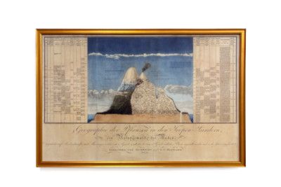 Geografia delle piante nei paesi tropicali, uno studio delle Ande, disegnata da Schoenberger e Turpin, stampata da Langlois, Parigi