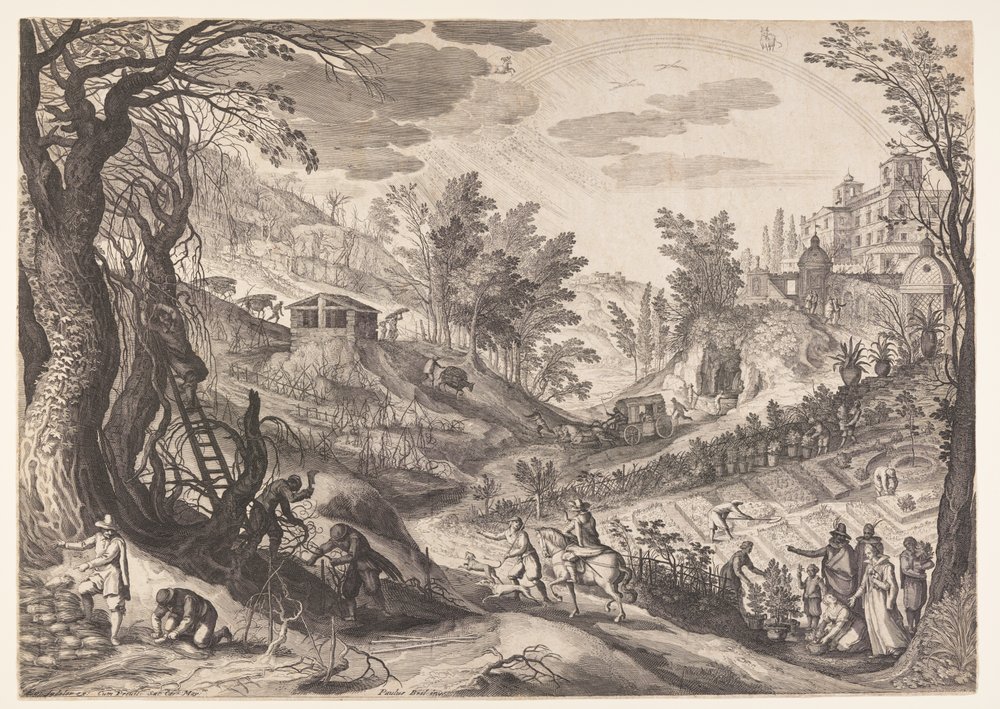 Marzo/Aprile, da I dodici mesi da Aegidius Sadeler II