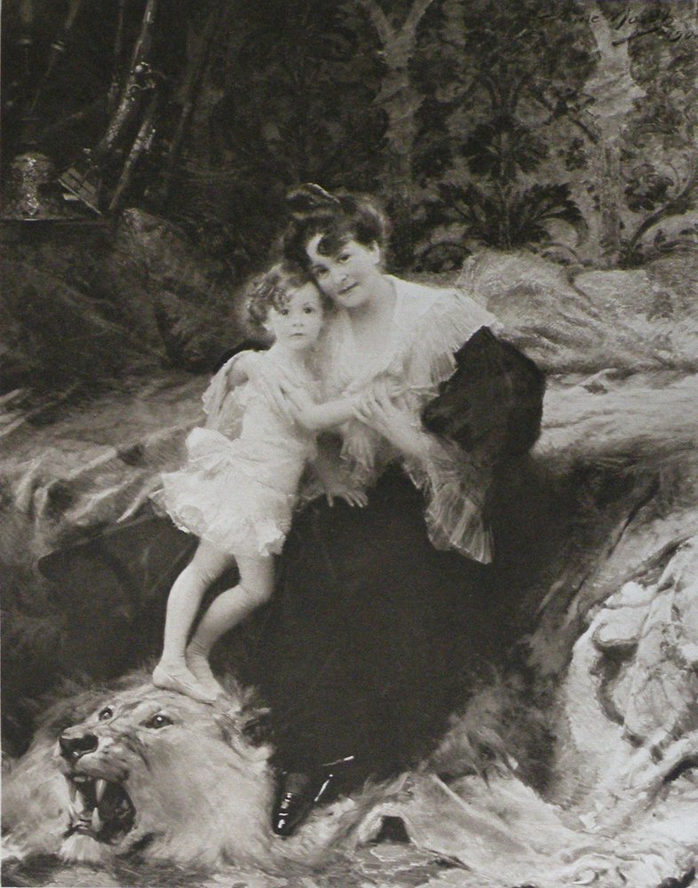 Francese: Madame Aimé Morot e sua figlia da Aimé Nicolas Morot
