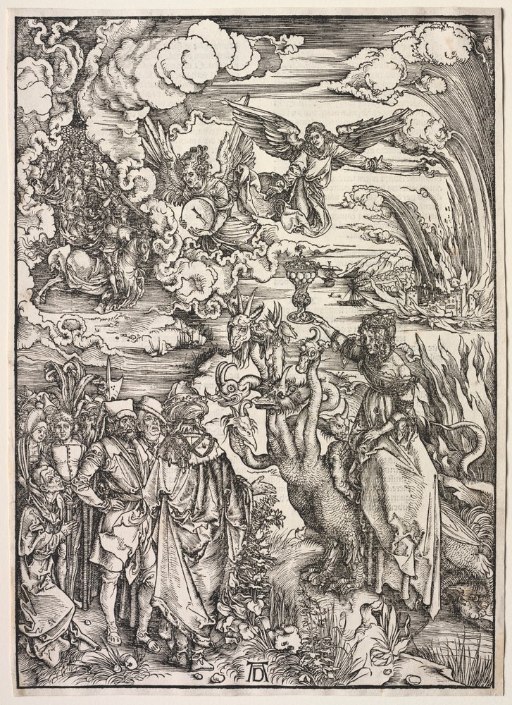 Rivelazione di San Giovanni: La Donna di Babilonia, 1511 da Albrecht Dürer
