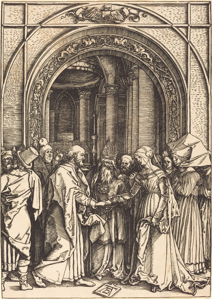 Il fidanzamento della Vergine, c. 1504 da Albrecht Dürer