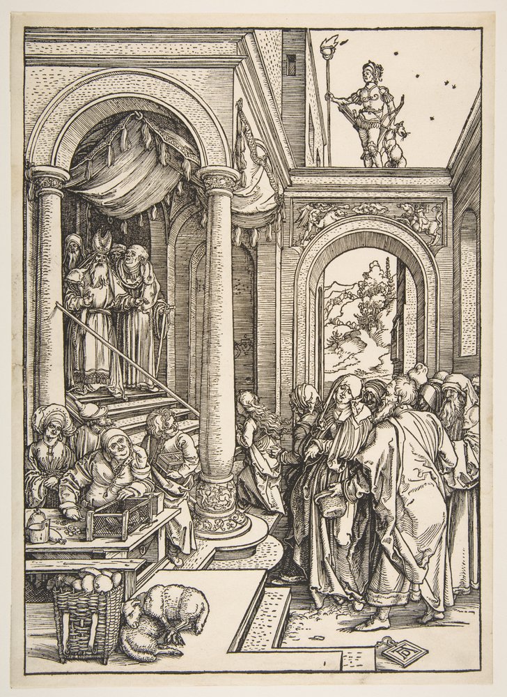 La presentazione della Vergine al Tempio, da "La vita della Vergine" da Albrecht Dürer