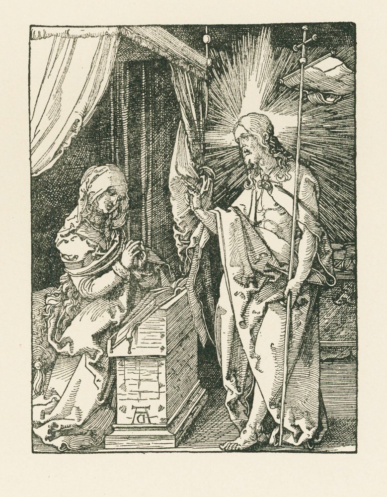 Cristo che appare a sua Madre, 1510 circa (xilografia) da Albrecht Dürer or Duerer
