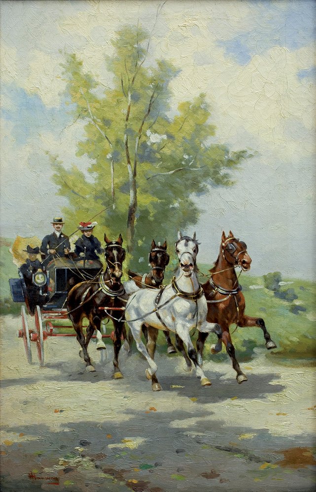 Giro in carrozza | Alfredo Tominz | Stampa d'arte
