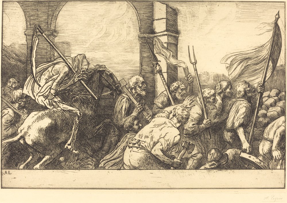 Il trionfo della morte: Partenza da Alphonse Legros