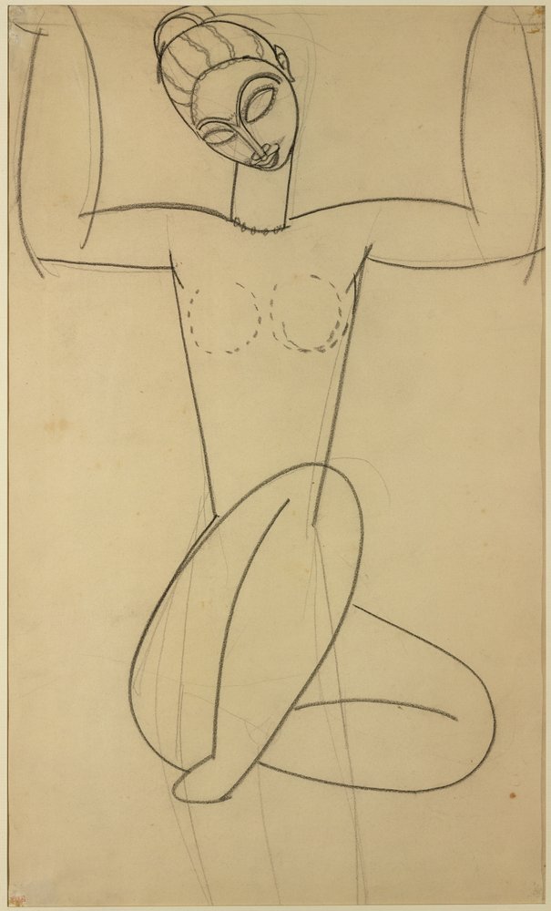 Cariatide seduta, c.1911 da Amedeo Modigliani