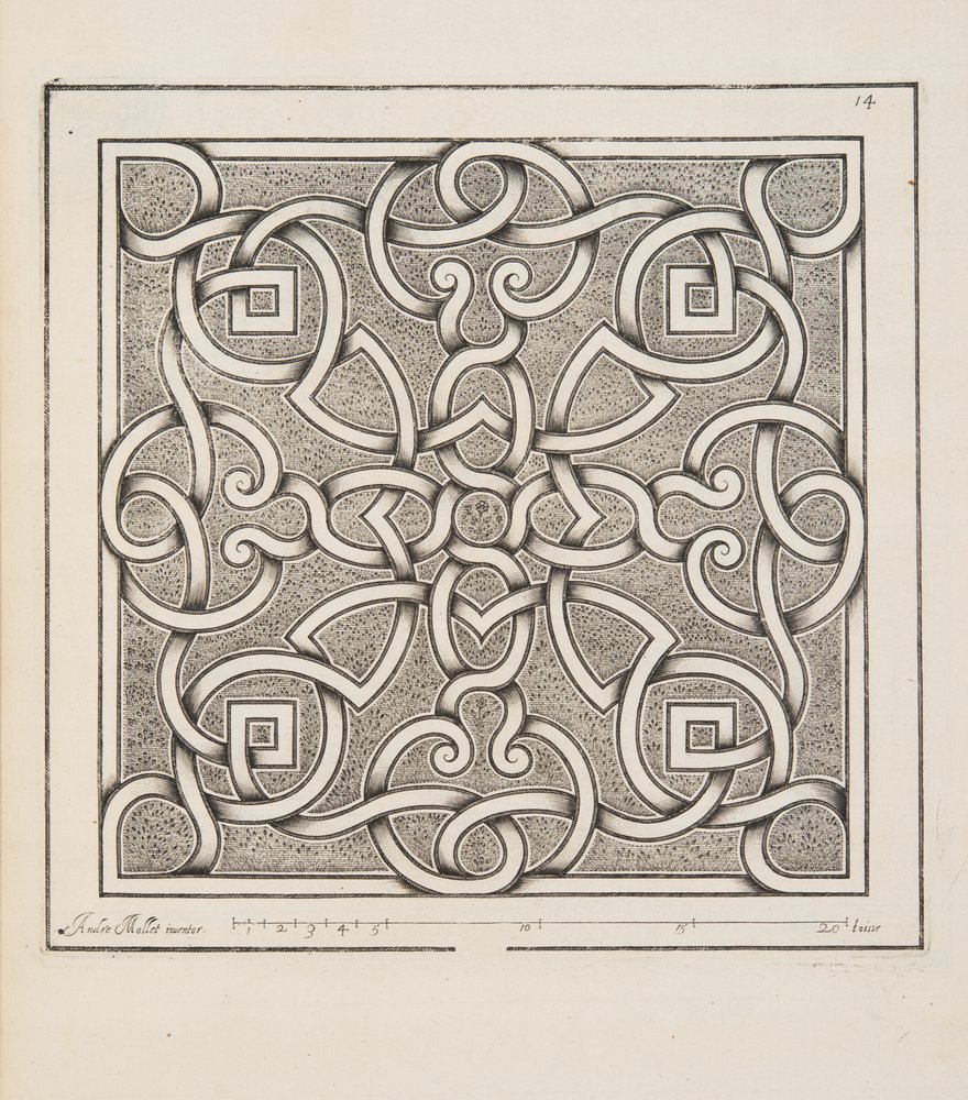 Progetto per Parterre, da Theatre des Plans et Jardinages, pub.1652 da André Mollet