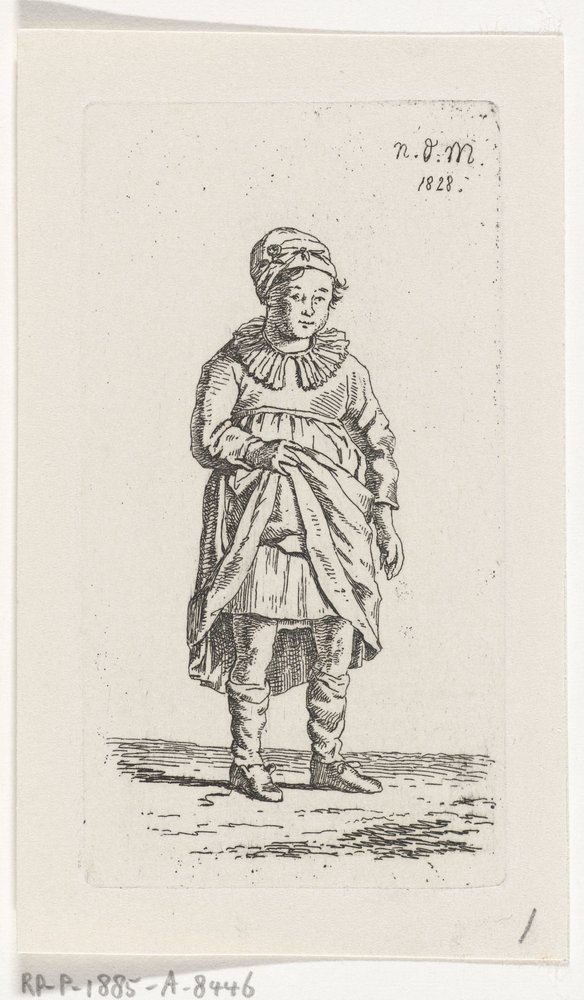 Ragazza che solleva la gonna da Anthonie Willem Hendrik Nolthenius de Man