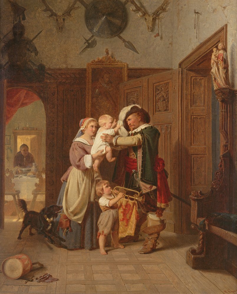 Il Ritorno del Cavaliere, 1855 da August Friedrich Siegert