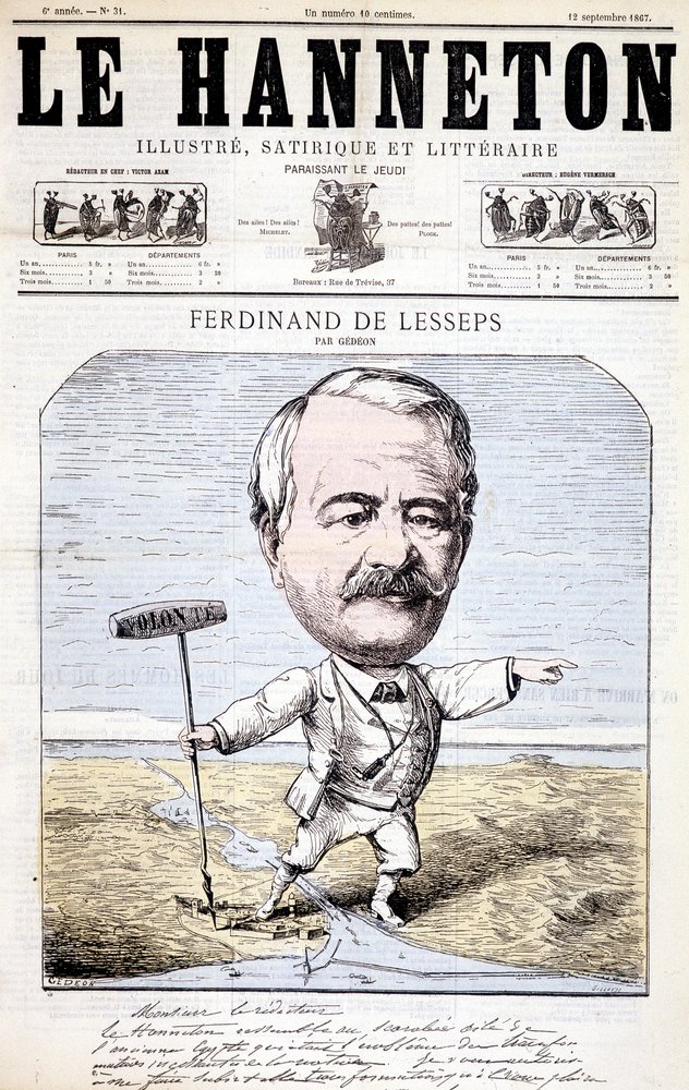 Ferdinand de Lesseps - di Gédéon, in "Le Hanneton" del 12/09/1867 da Baril Gedeon