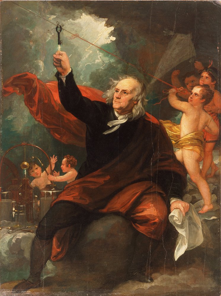 Benjamin Franklin che Estrae l
