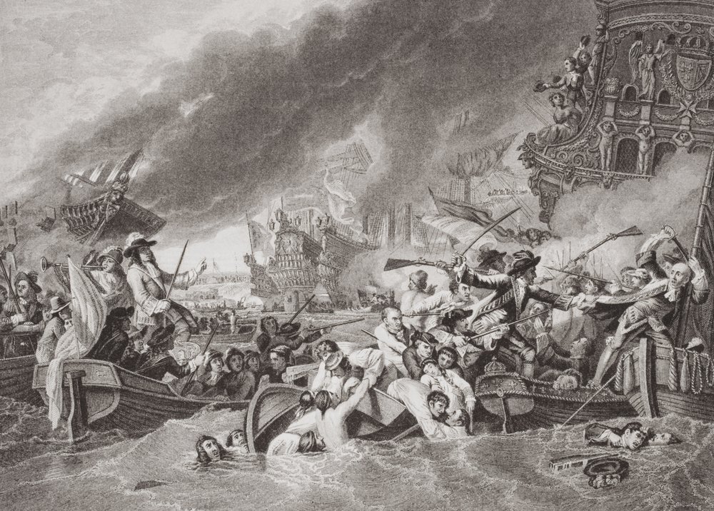 La Battaglia di La Hogue, Distruzione della Flotta Francese, 22 maggio 1692, da 