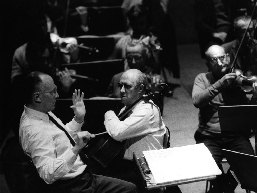 Paul SACHER e Mstislav ROSTROPOVICH da Bernard Perrine