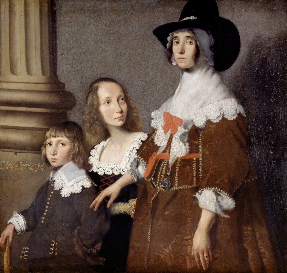 Hester Tradescant e i suoi figliastri, John e Frances, c. 1644