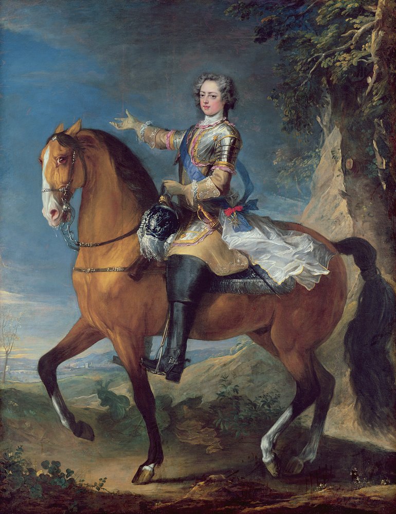 Ritratto equestre di Luigi XV (1710-74) all