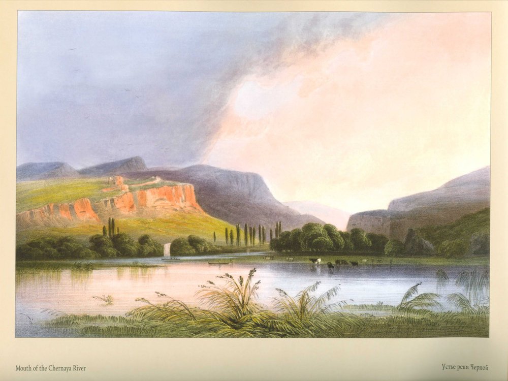 Carlo Bossoli. Foce del fiume Černaja da Carlo Bossoli