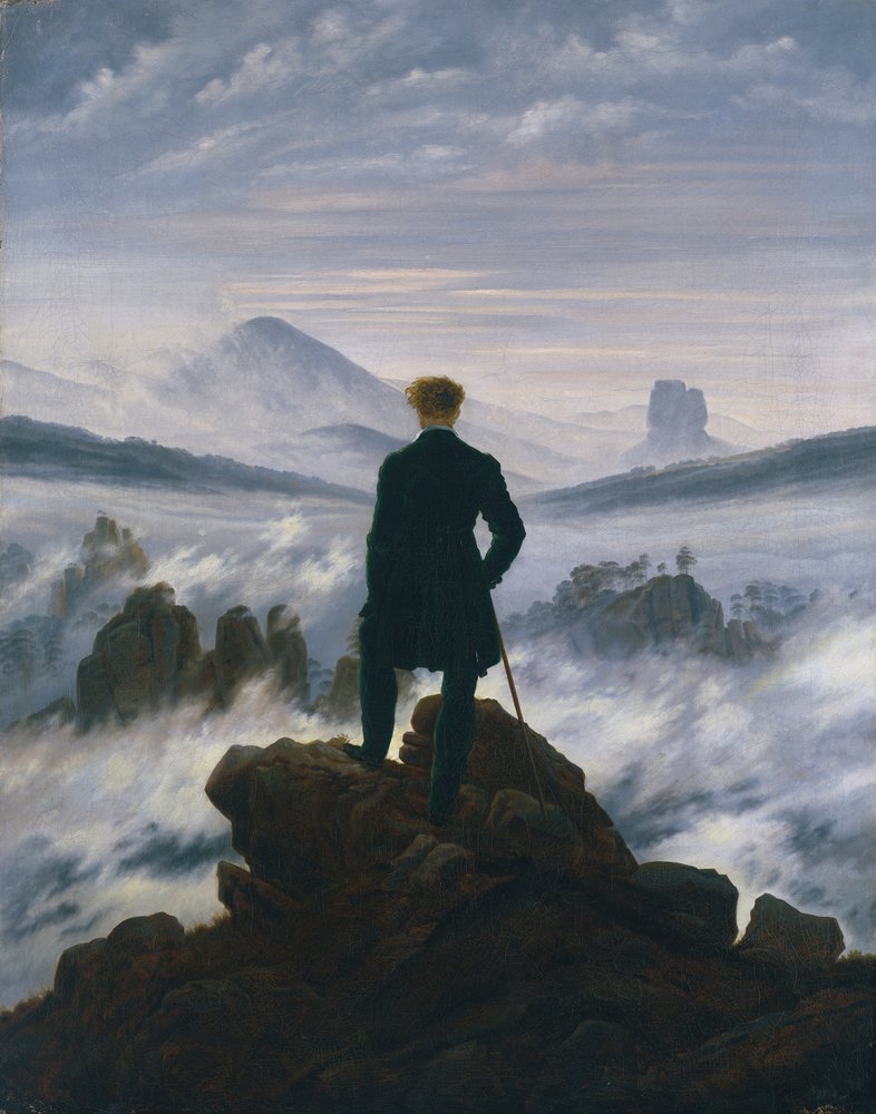 Viandante sul mare di nebbia, ca. 1817 da Caspar David Friedrich