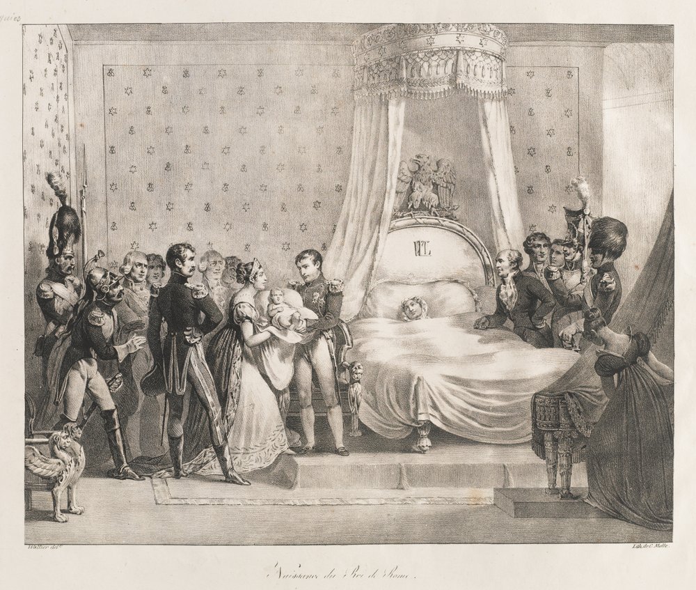 Nascita del Re di Roma, inizio XIX secolo da Charles Etienne Pierre Motte