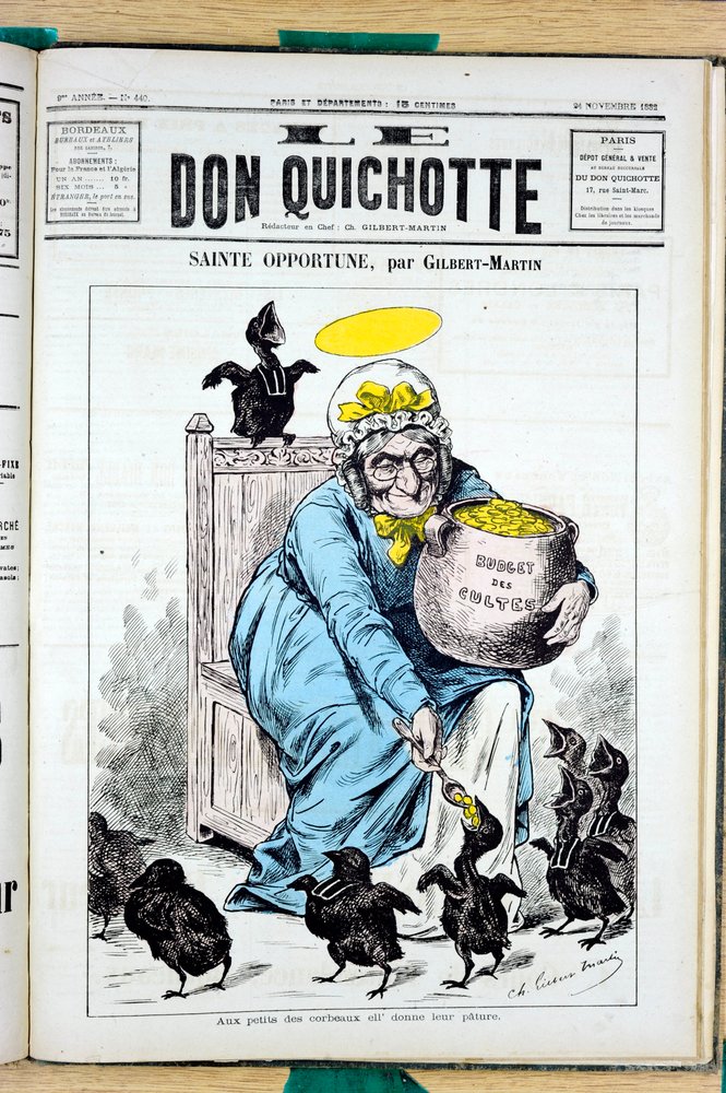 Copertina di Le Don Quixote, numero 440, Satirico a Colori da Charles Gilbert-Martin