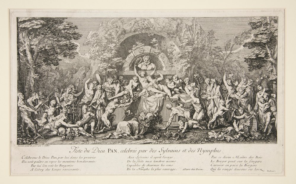 Festa del dio Pan, celebrata da Silvani e Ninfe da Claude Gillot