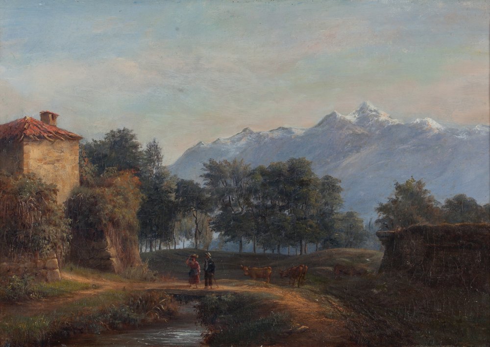 Mura delle fortificazioni di Grenoble sul lato di Île Verte da Claude Pollet