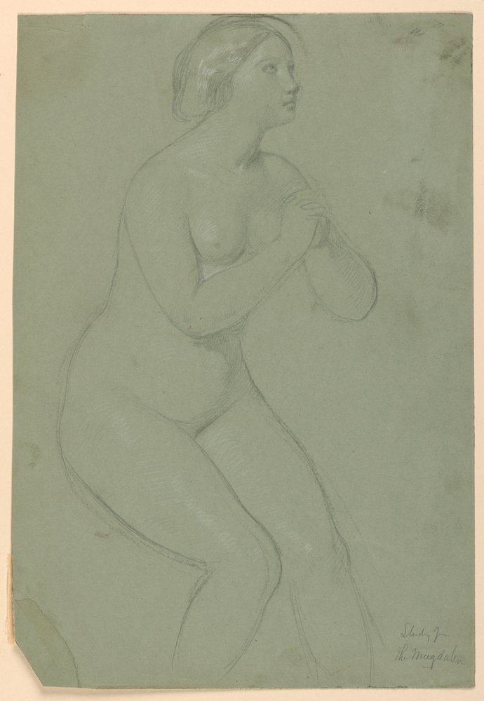 Disegno, studio per "Una Maddalena", F, 1852 da Daniel Huntington