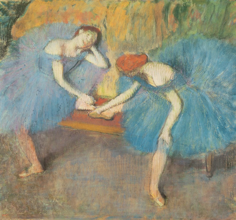 Due Ballerine a Riposo o, Ballerine in Blu, c.1898 da Edgar Degas