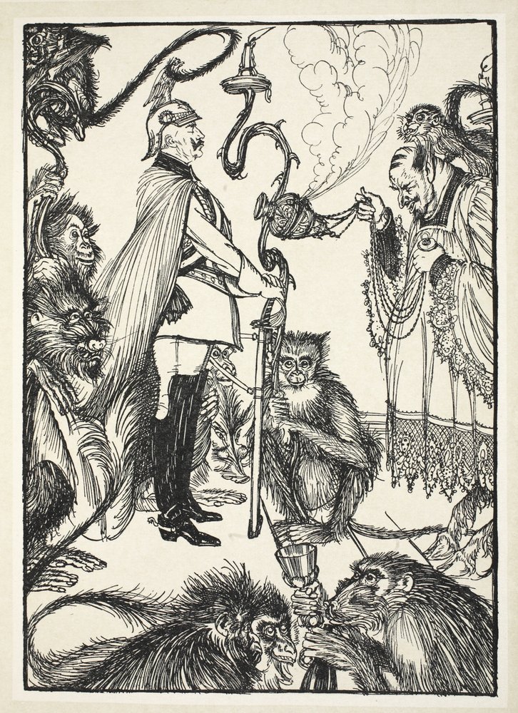 La Messa Nera n. 1 (Il Celebrante e il Maestro delle Cerimonie), illustrazione da 